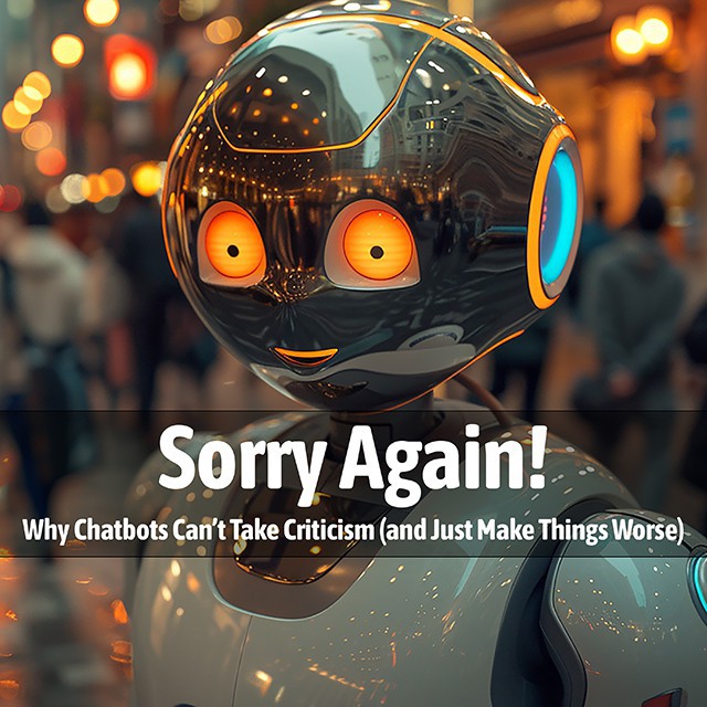Sorry Again!  Why Chatbots Can’t Take Criticism (and Just Make Things Worse)